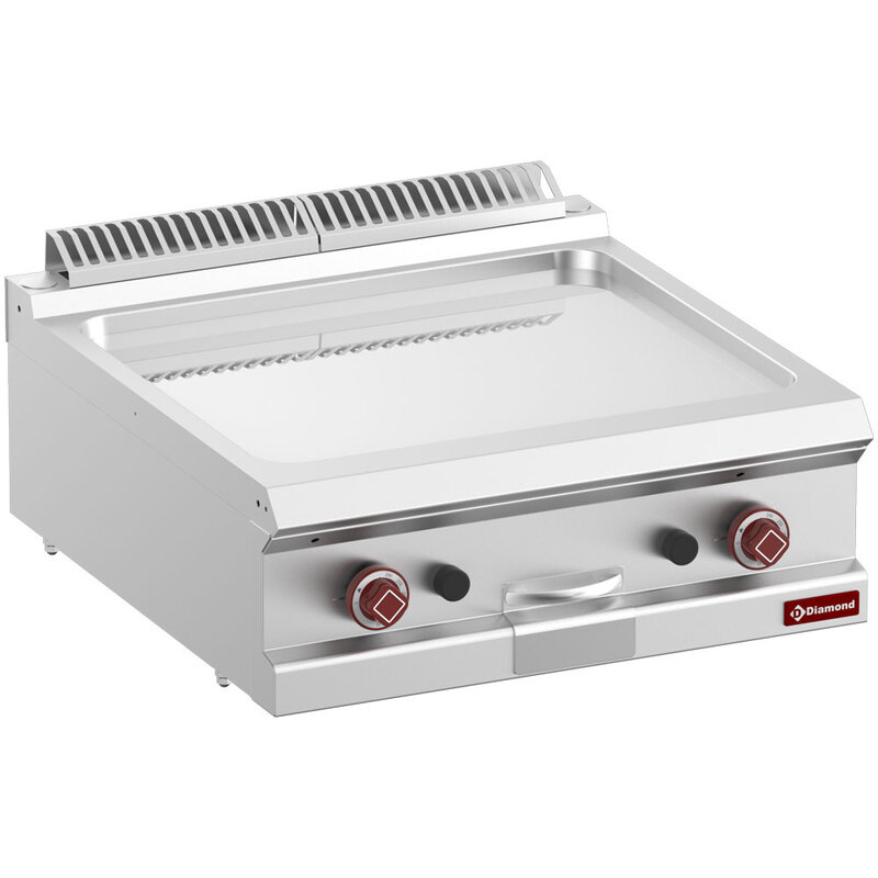 Braadplaat op Gas Met Vlakke Plaat, Hard Verchroomde, Module 1/1  -top-