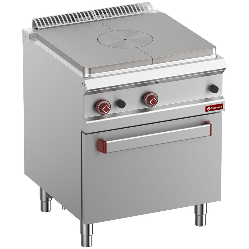 Fornuis Doorkookplaat, Gasoven GN 2/1