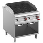 Gaslavasteengrill, Module 1/1, 2-zijdige Gietijzeren Rooster, Open Kast