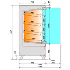 Warmte Vitrine, Zelfbediening, Met Glazen Deur, op Wielen - Full Black