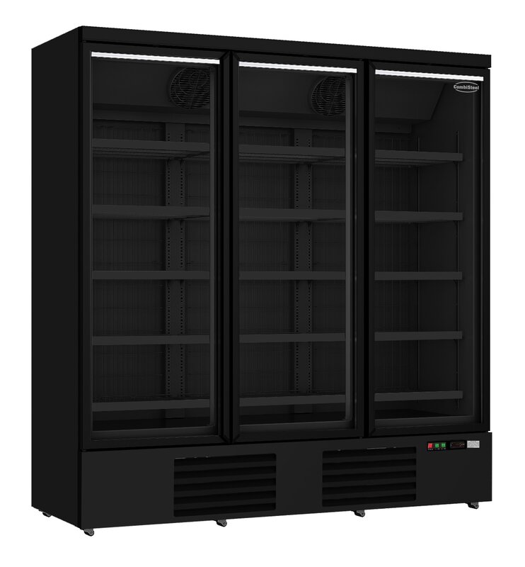 Vrieskast 3 Glasdeuren Zwart Jde-1530f BL  **let Op, Er Is Sprake Van Een Hogere Inschakelstroom Waardoor Een Automaat Met C Karakteristiek Noodzakelijk Is.**