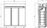 Vrieskast 3 Glasdeuren Zwart Ins-1530f BL **let Op, Er Is Sprake Van Een Hogere Inschakelstroom Waardoor Een Automaat Met C Karakteristiek Noodzakelijk Is.**