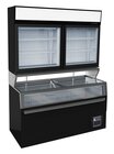 Wandvrieskast Zwart 2 Glasdeuren