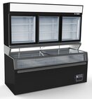 Wandvrieskast Zwart 3 Glasdeuren