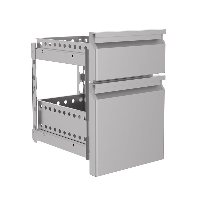Ladenblok 2/3 Monoblock Soft Closing  Combisteel Geeft Geen Garantie Op Het Inbouwen Van Een Ladeblok