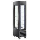 Full Glazen Vitrine" 260 Lt., 5 Glazen Niveaus, Geventileerd - Ice Cream & Pastry - Zwart