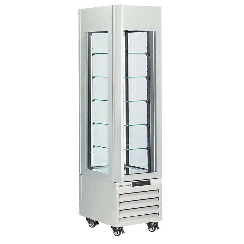 Full Vitrine 260 Lt., 5 Glazen Niveaus, Geventileerd - Pastry - Wit