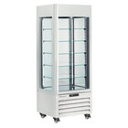 Full Glazen Vitrine" 440 Liter, 5 Glazen Niveaus, Geventileerd - Chocolate - Wit
