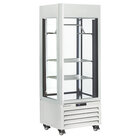 Full Glazen Vitrine" 440 Liter, 2 Planken & Vleesstang, Geventileerd - Meat - Wit