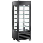 Full Glazen Vitrine" 440 Lt., 6 Glazen Niveaus, Statisch - Ice Cream - Zwart