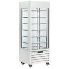 Full Glazen Vitrine" 440 Lt., 6 Glazen Niveaus, Statisch - Ice Cream - Wit
