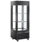 Full Glazen Vitrine" 440 Liter, 1 Niveau + 2 Planken, Geventileerd - Wine - Zwart