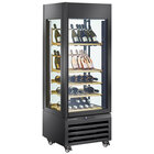 Full Glazen Vitrine" 440 Liter, 1 Niveau + 4 Planken, Geventileerd - Wine - Zwart