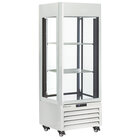 Full Glazen Vitrine" 440 Liter, 1 Niveau + 2 Planken, Geventileerd - Wine - Wit