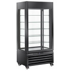 Full Glazen Vitrine" 600 Lt., 5 Glazen Niveaus, Geventileerd - Ice Cream & Pastry - Zwart