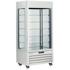 Full Vitrine 600 Lt., 5 Glazen Niveaus, Geventileerd -  Pastry - Wit