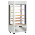 Full Glazen Vitrine" 600 Liter, 1 Niveau + 4 Planken, Geventileerd - Wine - Wit