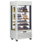 Full Glazen Vitrine" 600 Liter, 1 Niveau + 4 Planken, Geventileerd - Wine - Wit