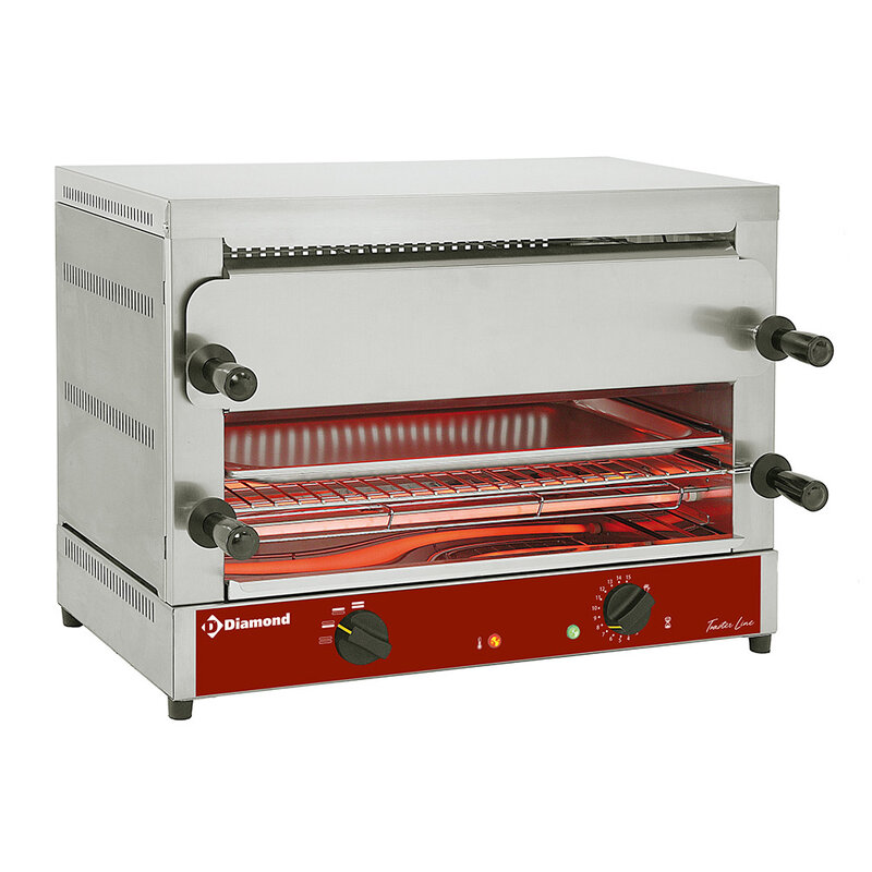 Elektrische Toaster-salamander GN 1/1, 2 Verdiepingen (520x320), Met "quartz"