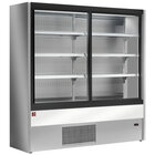 Gekoeld Wandmeubel, Geventileerd Met Glazen Schuifdeuren - Grijs/wit