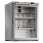 Geventileerde Koelkast, Glazen Deur, 150 Liter. R.v.s.