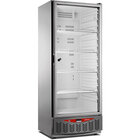 Geventileerde Koelkast, 525 Liter, Glazen Deur, Gn2/1+600x400, Roestvrij Staal