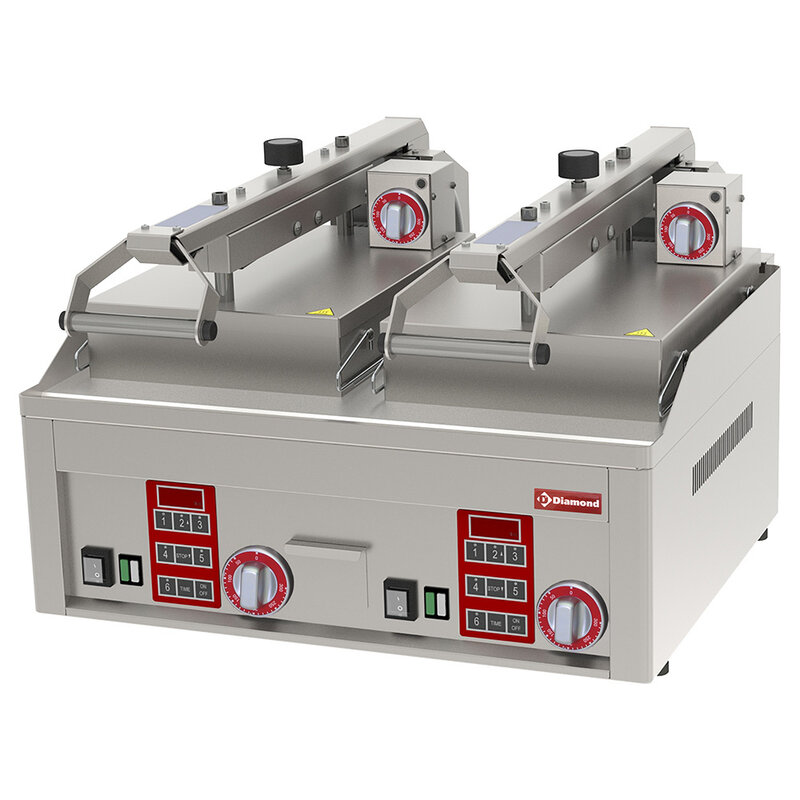 Gladde, Verchroomde Clam Grill, 4x 230/1v