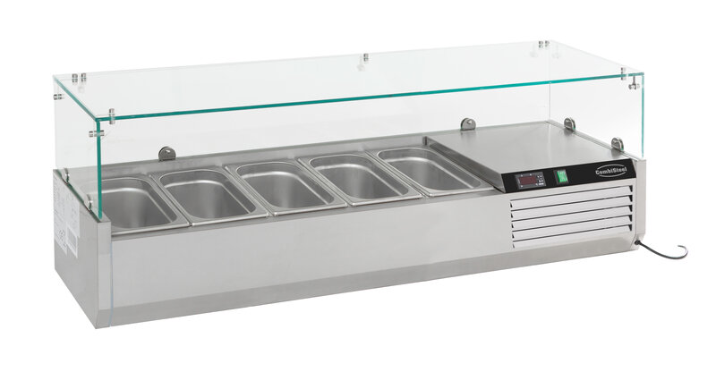 Gekoelde Opzetvitrine 1/4 GN X 5