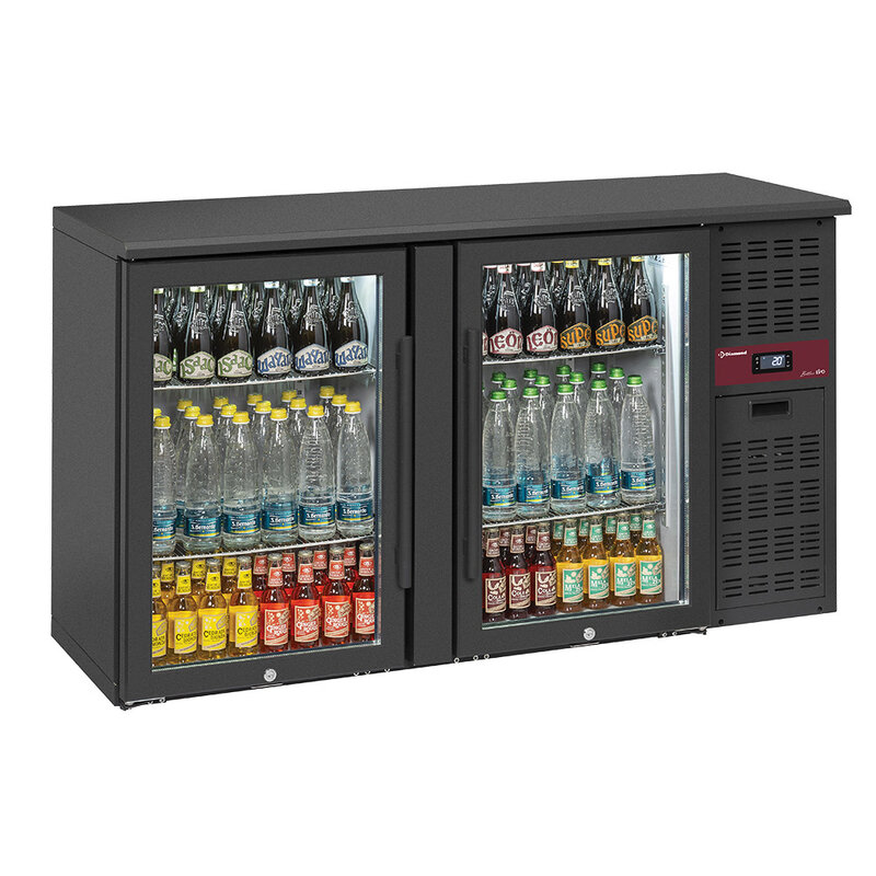 Flessenkoeler 2 Glazen Deuren, 320 Liters, Verstelbare Poten
