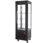 Panoramische Vitrine, 5 Roosters, 360 Lt, Zwart