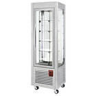 Panoramische Vitrine, 5 Draaiende Plateaus, 360 Lt, Rvs.
