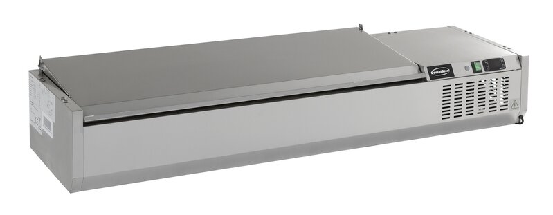 Opzetvitrine Rvs Deksel 1/4 GN X 10