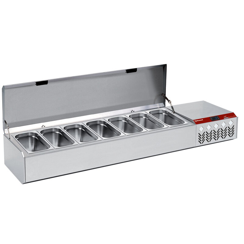 Gekoelde Structuur GN 7x1/3, Met Deksel
