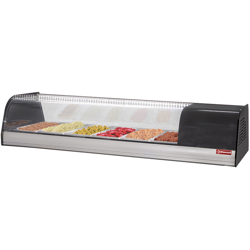 Gekoeld Uitstalraam Voor Tapas, 6x GN 1/3 - 40 mm (inclusief)
