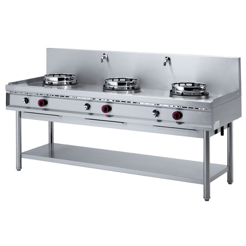 Wok-gasfornuis, 3 Vuren (3x 13 Kw)