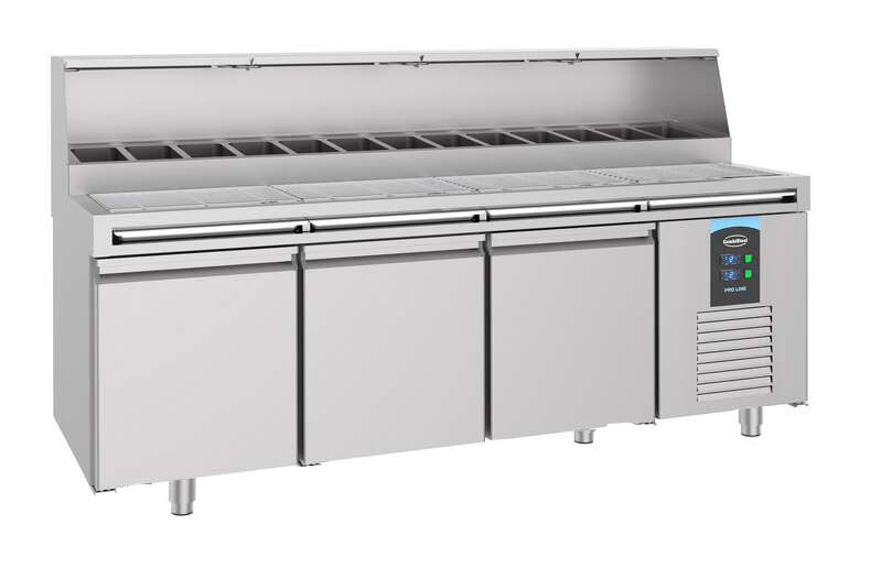 Pizzawerkbank 3 Deuren 13x 1/3 GN Pan