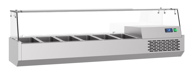 Gekoelde Opzetvitrine 6X 1/3 GN