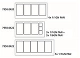 Bakkerskoelwerkbank Glas Recht 2 Deuren  4x 1/1 GN Pan