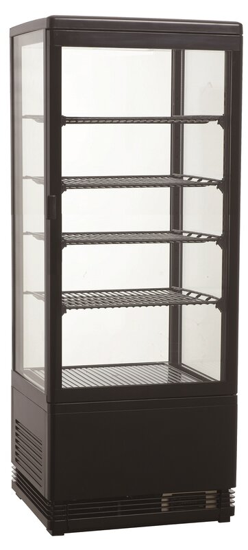 Koelvitrine 98l Zwart