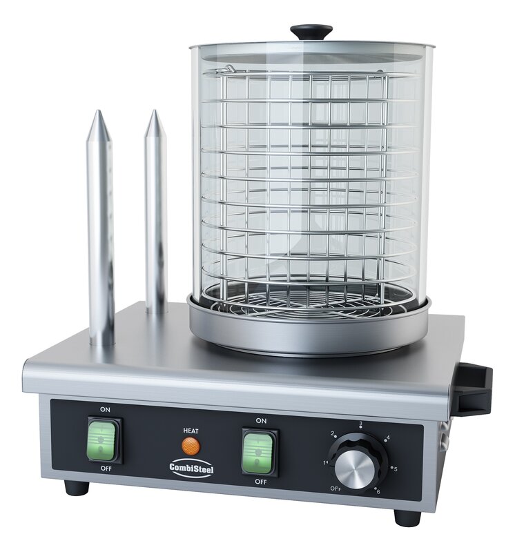 Hot Dog Warmer Met 2 Brood Verwarmstaven