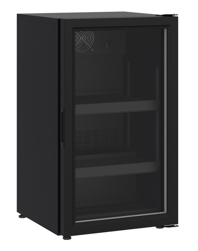 Glasdeur Koelkast Tafelmodel 136l Zwart