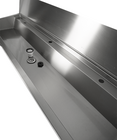 Rvs Wasbak 3 Kranen 1800mm  Inclusief Afvoerplug EN Spatscherm, Exclusief Kranen
