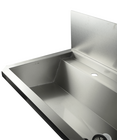 Rvs Wasbak 4 Kranen 2400mm  Nclusief Afvoerplug EN Spatscherm, Exclusief Kranen