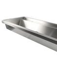 Rvs Wasbak 4 Kranen 2400mm  Nclusief Afvoerplug EN Spatscherm, Exclusief Kranen