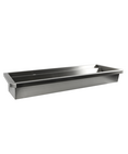Rvs Wasbak 2 Kranen 1200mm  Inclusief Afvoerplug EN Spatscherm, Exclusief Kranen