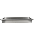 Rvs Wasbak 2 Kranen 1200mm  Inclusief Afvoerplug EN Spatscherm, Exclusief Kranen