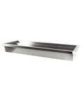 Rvs Wasbak 2 Kranen 1200mm  Inclusief Afvoerplug EN Spatscherm, Exclusief Kranen