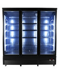 Koelkast 3 Glasdeuren Zwart Ceb-1600r BL
