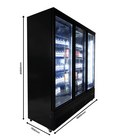 Koelkast 3 Glasdeuren Zwart Ceb-1600r BL