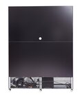 Koelkast 3 Glasdeuren Zwart Nap-1200 HT - Met Deurverwarming